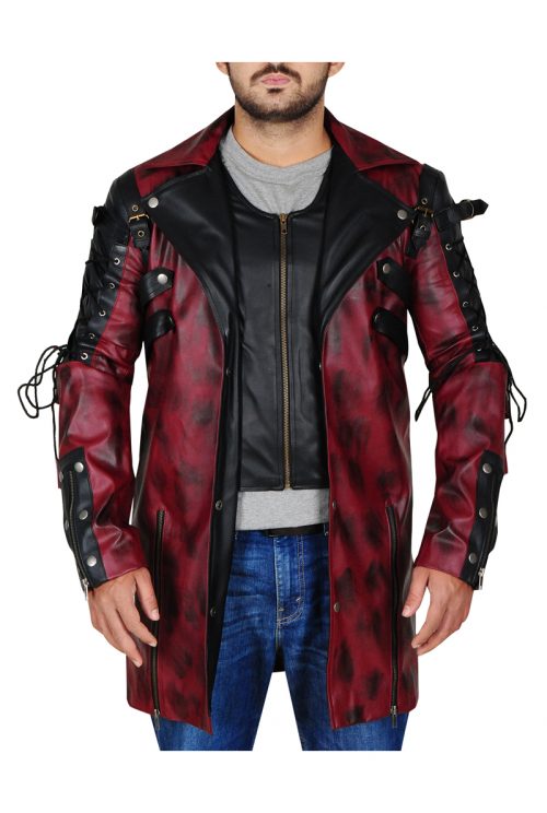 Men’s Red Gothic Trench Coat