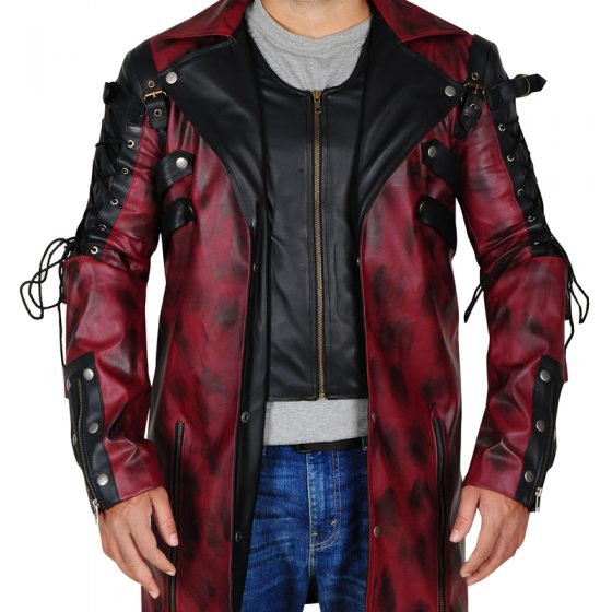 Men’s Red Gothic Trench Coat