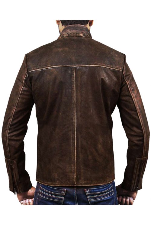 Dwayne Johnson Rampage Brown Leather Jacket 2