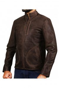Dwayne Johnson Rampage Brown Leather Jacket 3