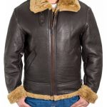 tom hardy dunkirk farrier shearling bomber leather jacket