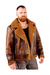 wwe Dean Ambrose Dark Brown Shearling Jacket 5