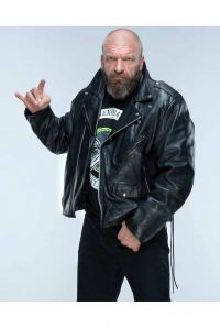 WWE Triple H Black Leather Vest 4
