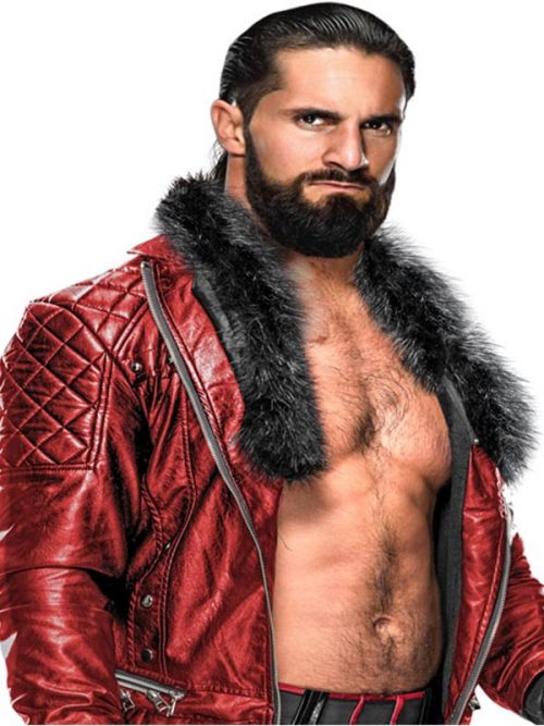 Red Quilted Seth Rollins Jacket